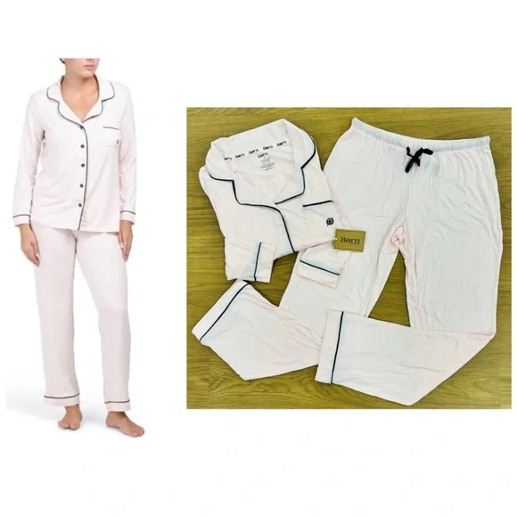 NWT Born Pajama Set Extra Soft Pink/Black Sizes Available S, M, L, XL
